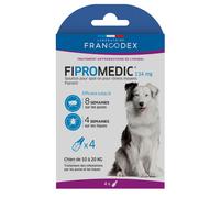 Francodex Fipromedic 134mg Spot-On Antiparasitaire pour Chien Moyen 4x1,34ml