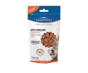 FRANCODEX Friandises anti-odeurs pour le pelage, l'urine et la digestion, pour rongeurs 50 g