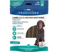 Francodex Lamelles Végétales à Mâcher Dentaires M pour Chiens Moyens 15 pièces