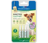 FRANCODEX-Pipettes antiparasitaires répulsives pour chiot et petit chien moins de 10 kg Francodex - 4 x 1 ml