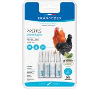 Francodex Pipettes insectifuges Lotion pour poules, oies et canards - 4 pipettes