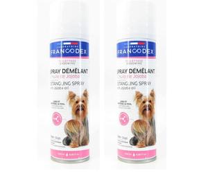 Francodex Spray Démêlant pour Chien à l'huile de Jojoba pour Chien 250 ML (Lot de 2)