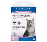 Francodex - Traitement Antiparasitaire Spot-On 50mg Fipromedic Pour Chat - 2x0,5ml