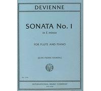 François Devienne: Sonata Op. 58 No.1 Emin. Partitions pour Flûte Traversière, Accompagnement Piano
