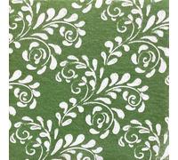 FRANCOISE PAVIOT - Lot de 20 Serviettes en Papier intissé 40x40 cm Arabesque Olive