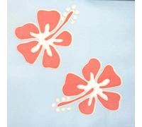 FRANCOISE PAVIOT - Lot de 20 serviettes en papier intissé 40x40 cm Hibiscus Bleu