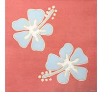 FRANCOISE PAVIOT - Lot de 20 serviettes en papier intissé 40x40 cm Hibiscus Corail