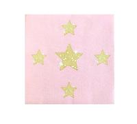 FRANCOISE PAVIOT - Lot de 20 Serviettes en Papier intissé 40x40 cm Starlight