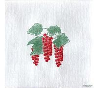 FRANCOISE PAVIOT - Lot de 20 Serviettes Intissées 25 X 25 cm Groseille