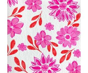 FRANCOISE PAVIOT - Lot de 20 Serviettes Intissées 25 X 25 cm Maxi Fleurs Roses