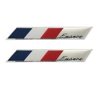 Françonne, Autocollants français 2pcs 3D National France Flag Car Decs Auto-adhésifs Metal Car Casque de 3, 9x2 Pouces Style 2
