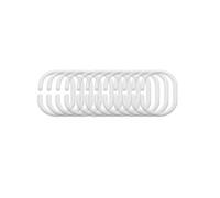Frandis 12 anneaux de douche transparent