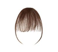 Frange à Clip 3g Air Bangs Perruque Humain Naturel Noir Brun Mince Invisible Faux Postiche Clip en Frange Extension de Cheveux Humains pour Femme Clip en Frange(Color:#4)