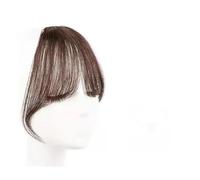 Frange a Clip Air Bangs perruque for femmes avec front avant naturel Invisible cheveux Patch visage rond français frange fausse frange Frange a Clip Cheveux(Color:Brownish black)