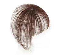 Frange a Clip Cheveux Bangs Hair Frange de cheveux humains avec clip sur le dessus sans couture et extension de frange 3D naturelle à clipser - Cheveux brésiliens non remy for femme Fausse Frange(Moch