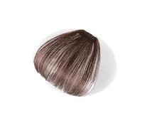 Frange a Clip Cheveux Extensions de cheveux 100% humains Remy à clips, cheveux lisses naturels, 1 pièce Fausse Frange(Bruin)