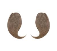 Frange a Clip Cheveux Frange à Clip 100% naturelle, avec partie centrale, un/deux côtés, extension de cheveux Remy, frange Invisible française, 2 pièces Fausse Frange(A)