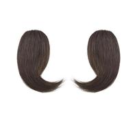 Frange a Clip Cheveux Frange à Clip 100% naturelle, avec partie centrale, un/deux côtés, extension de cheveux Remy, frange Invisible française, 2 pièces Fausse Frange(D)