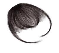 Frange a Clip Cheveux Frange à clipser en cheveux humains - Frange invisible - Fausse frange à clipser for femme - Extensions de cheveux à clipser for un usage quotidien - 1 pièce Fausse Frange(#1B)