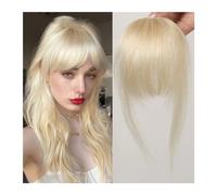 Frange a Clip Cheveux Frange de cheveux 100% naturels bruns naturels avec franges avec branches, postiche for femme à clipser Air Bang, 11,4 cm Fausse Frange(HLH1004-5)