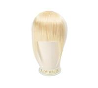 Frange a Clip Cheveux Frange de cheveux humains 3 clips 3D coupe émoussée frange de cheveux naturels pince aérienne dans les extensions de cheveux non-remy 2,5 "x 4,5" noir brun blond Fausse Frange(Pl