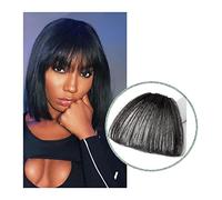 Frange a Clip Cheveux Frange Pince À Cheveux En Air Frange Mince Fausses Franges Naturel Droite Synthétique Soigné Cheveux Bang Accessoires for Filles Invisible Naturel 4 Couleurs Fausse Frange(Air ba