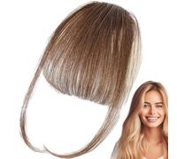 Frange À Clip Cheveux Humains - Extensions De Frange De Cheveux, Française À Clip, 13 Cm 25 Cm Favoris, Plusieurs Couleurs Marron Noir Brun Foncé Cendre Or | Postiche Soigné