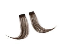 Frange a Clip Cheveux Perruque avec frange au milieu, Extensions de cheveux à Clip sur le front, frange Oblique française naturelle sans couture, frange à huit caractères Fausse Frange(1B/27HL)