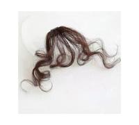 Frange a Clip Cheveux Pince à frange synthétique bouclée et lisse, Style naturel, noir, marron foncé, marron clair, fibre synthétique résistante à la chaleur, adaptée aux femmes Fausse Frange(1B/30HL)