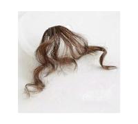 Frange a Clip Cheveux Pince à frange synthétique bouclée et lisse, Style naturel, noir, marron foncé, marron clair, fibre synthétique résistante à la chaleur, adaptée aux femmes Fausse Frange(Natural