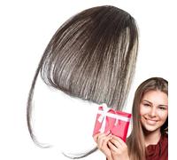 Frange À Clip En Vrais Cheveux - Frange Française Couleur Naturelle, Frange Clip En Cheveux Humains | Fausse Frange Clipser Avec Entretien Sans Souci, Extension Cheveux Élégante Pour Filles Et Femmes