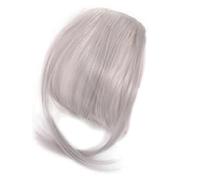 Frange à Clip Pour Femme 9,8" Naturelle à Clip Sur Frange Gris Argenté Air Bangs Pince à Cheveux Avec Filet Invisible Respirant Bouclé Coupable Lavable Fausse Frange Frange Pince à Cheveux Fausse Fran