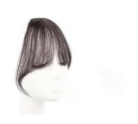 Frange à clipser Air Bangs perruque for femmes avec front avant naturel Invisible cheveux Patch visage rond français frange fausse(Natural black)