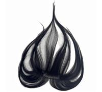 Frange à clipser en cheveux humains, frange invisible sur le côté, ligne de cheveux du front for femmes Hair Extensions(Dark Brown 13x5)