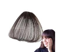 Frange À Clipser - Fausse Frange Douce Avec Poignée De 11 Cm, Franged Amovible | Pièce D’extensions Naturelles | Outil Dei Coiffure Polyvalent, Pince Queue De Cheval Instantanée Douce Et Naturelle