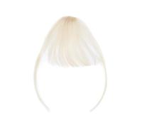 Frange à clipser, frange aérienne, postiche fin et invisible, extension de cheveux humains à clipser for femmes Hair Extensions(Gold)