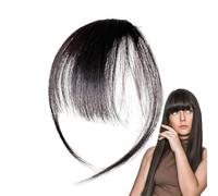 Frange à Clipser - Perruque 100% Cheveux Humains Véritables Pour Femme, Frange à Pince à Cheveux, Fausse Frange Naturelle Fine, Perruque Avec Favoris Pour La Photographie, Les Rendez-Vous