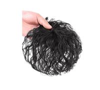 Frange à clipser Perruque synthétique 3D avec frange, postiche de remplacement invisible, à clipser(Natural black)