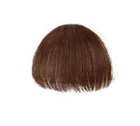 Frange à clipser Perruque synthétique Air Bangs naturel court brun blond noir faux cheveux frange Extension pince en morceaux de(Light Brown)
