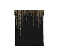 Frange à Paillettes Scintillantes en Or Noir, Sac de Rangement pour Femmes, Portefeuille supérieur à Presser, Petit Porte-Monnaie, Pochette de Changement