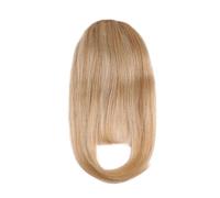 Frange à pinces en cheveux humains véritables avec branches, postiches for femmes, extension plate et soignée for un usage quotidien Hair Extensions(Golden Blonde)