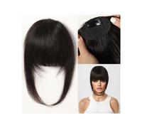 Frange Cheveux 100% cheveux humains frange naturel brun foncé français frange pince à cheveux frange avec branches postiche for femmes pince sur Air Bang Extensions de cheveux(005-1)