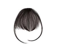 Frange Cheveux 3g Air frange perruque humain naturel noir brun mince Invisible faux postiche pince en frange Extension de cheveux humains for les femmes Extensions de cheveux(#1B)