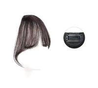 Frange Cheveux Air Bangs perruque for femmes avec front avant naturel Invisible cheveux Patch visage rond français frange fausse frange Extensions de cheveux(Dark Brown)
