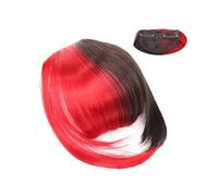 Frange Cheveux Couture Air Bangs synthétique faux Bang morceau de cheveux pince dans l'extension de cheveux fausses franges Bang femmes naturel Air frange Clip sur Bang Extensions de cheveux(H-R)
