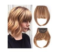 Frange Cheveux Extensions de cheveux synthétiques à Clip, frange frangée, faux cheveux naturels, frange émoussée for femmes, accessoires capillaires à usage quotidien Extensions de cheveux(12H22)