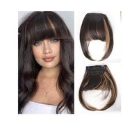 Frange Cheveux Extensions de cheveux synthétiques à Clip, frange frangée, faux cheveux naturels, frange émoussée for femmes, accessoires capillaires à usage quotidien Extensions de cheveux(106)