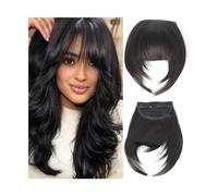 Frange Cheveux Extensions de cheveux synthétiques à Clip, frange frangée, faux cheveux naturels, frange émoussée for femmes, accessoires capillaires à usage quotidien Extensions de cheveux(4)