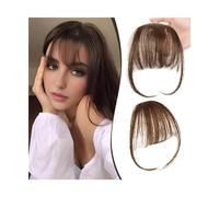 Frange Cheveux Frange à Air synthétique, outils de coiffure, Extension capillaire à Clip, fausse frange Invisible, frange naturelle noire et brune, accessoires for cheveux Extensions de cheveux(K18-2)