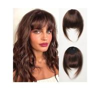 Frange Cheveux Frange à Clip 100% Extensions de cheveux humains, frange blonde française épaisse, postiche à Clip for femmes, facile à porter au quotidien Extensions de cheveux(HLH1005-1)